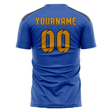 Custom Sky Blue Yellow Soccer Jersey