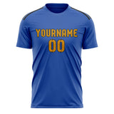 Custom Sky Blue Yellow Soccer Jersey
