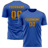 Custom Sky Blue Yellow Soccer Jersey