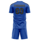 Custom Sky Blue Dark Grey Soccer Set