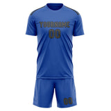 Custom Sky Blue Dark Grey Soccer Set