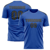 Custom Sky Blue Dark Grey Soccer Jersey
