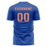 Custom Sky Blue Light Pink Soccer Jersey