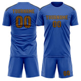 Custom Sky Blue Khaki Soccer Set