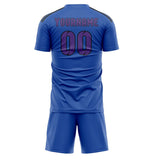 Custom Sky Blue Light Purple Soccer Set