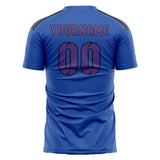 Custom Sky Blue Light Purple Soccer Jersey