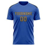 Custom Sky Blue Light Khaki Soccer Jersey