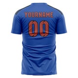 Custom Sky Blue Copper Rose Soccer Jersey
