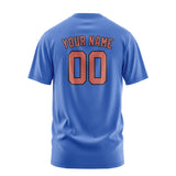 Custom Sky Blue Copper Rose T-Shirt