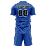 Custom Sky Blue Olive Soccer Set