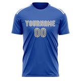 Custom Sky Blue Gray Soccer Jersey