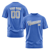 Custom Sky Blue Gray T-Shirt