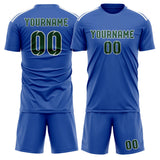 Custom Sky Blue Green Soccer Set