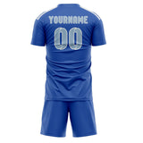 Custom Sky Blue Light Blue Soccer Set
