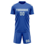 Custom Sky Blue Light Blue Soccer Set