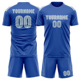 Custom Sky Blue Light Blue Soccer Set