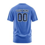 Custom Sky Blue Blue T-Shirt