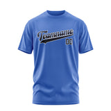 Custom Sky Blue Navy T-Shirt
