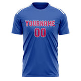 Custom Sky Blue Pink Soccer Jersey