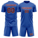 Custom Sky Blue Crimson Red Soccer Set