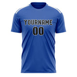 Custom Sky Blue Black Soccer Jersey