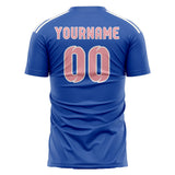 Custom Sky Blue Light Pink Soccer Jersey