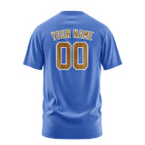 Custom Sky Blue Khaki T-Shirt