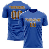 Custom Sky Blue Khaki Soccer Jersey