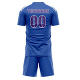 Custom Sky Blue Light Purple Soccer Set