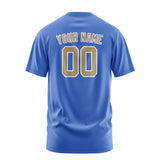 Custom Sky Blue Light Khaki T-Shirt