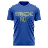 Custom Sky Blue Blue Green Soccer Jersey