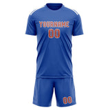 Custom Sky Blue Copper Rose Soccer Set