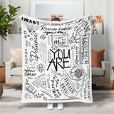 Blanket for Son Gifts, “You Are Loved You Are Remarkable You Are Brave”, From Mom Dad, Birthday Christmas Graduation, Inspirational