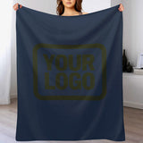 Custom Navy Blue Dark Olive Blanket