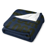 Custom Navy Blue Dark Olive Blanket