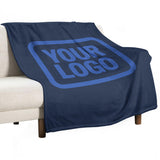 Custom Navy Blue Sky Blue Blanket