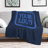 Custom Navy Blue Sky Blue Blanket