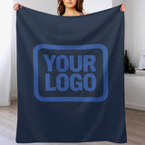 Custom Navy Blue Sky Blue Blanket