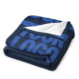 Custom Navy Blue Sky Blue Blanket