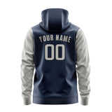 Custom Blue Gray Hoodie 1010040410B31704