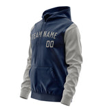 Custom Blue Gray Hoodie 1010040410B31704