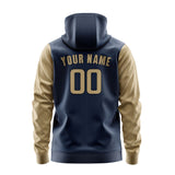 Custom Blue Light Khaki Hoodie 1010252510B31725