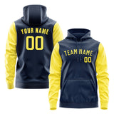 Custom Blue Light Yellow Hoodie