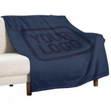 Custom Navy Blue Steel Blue Blanket