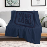 Custom Navy Blue Steel Blue Blanket