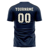 Custom Blue Cream Soccer Jersey