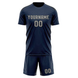 Custom Blue Gray Soccer Set