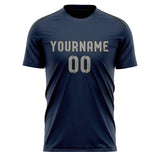 Custom Blue Gray Soccer Jersey