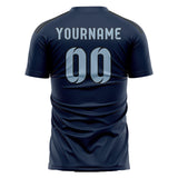 Custom Blue Light Blue Soccer Jersey