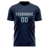 Custom Blue Light Blue Soccer Jersey
